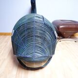 Vintage giant whale wicker storage box