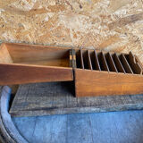 Old Box Vintage Wooden Card Storage #D890