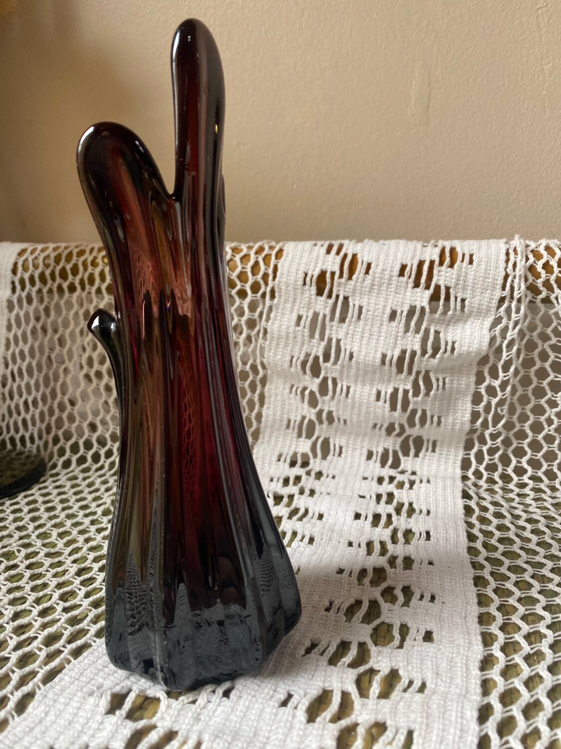 Eggplant glass vase