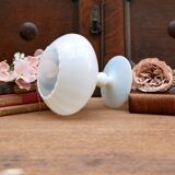 Handmade opaline white bowl vase