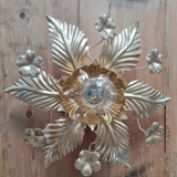 Golden brass flower wall lamp