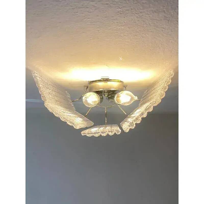 Simoeng “Listelli” Murano Glass Wall Sconce with Diamond Strips - Set 4