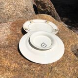 Plate on footstool Terre de Fer Salins Charbonnier