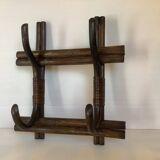 Bamboo, wicker and rattan coat rack