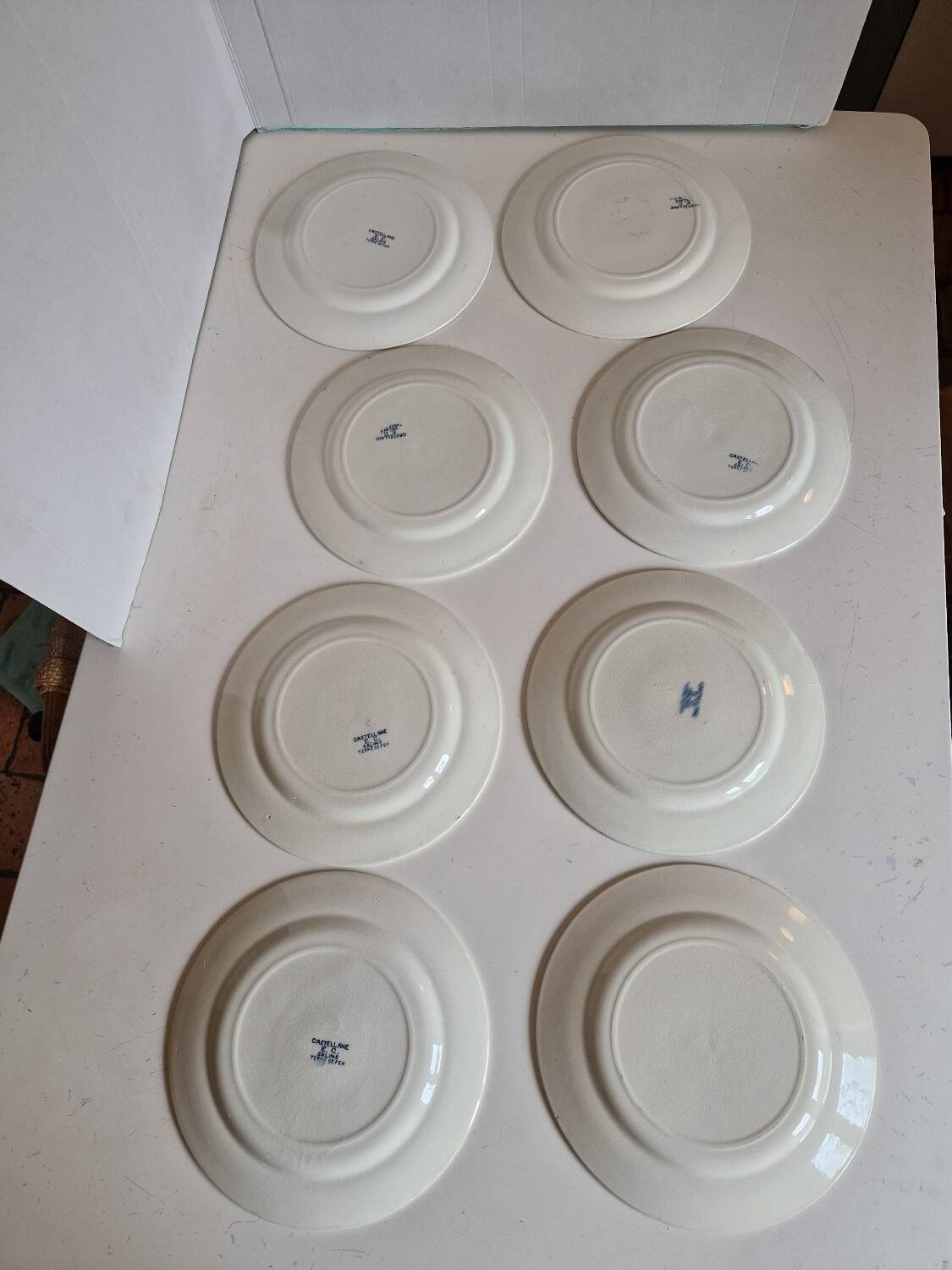 Set of 14 Terre de fer Salins plates, Castellane model