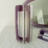 Set of plexiglass wall lights and mirror by Harvey Guzzini, 1970s