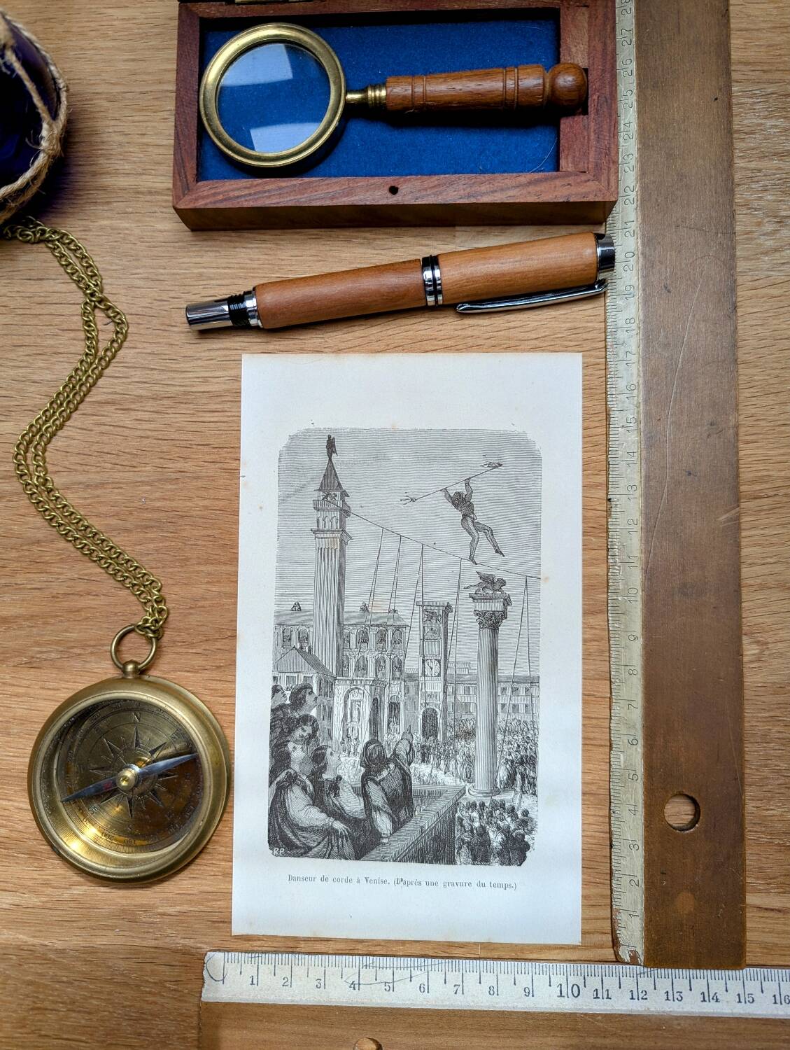 Printed in 1878, Rope Dancers in Venice, Italy.