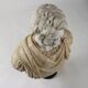 Bust of a Roman emperor in white marble, Italy, 20th century.
