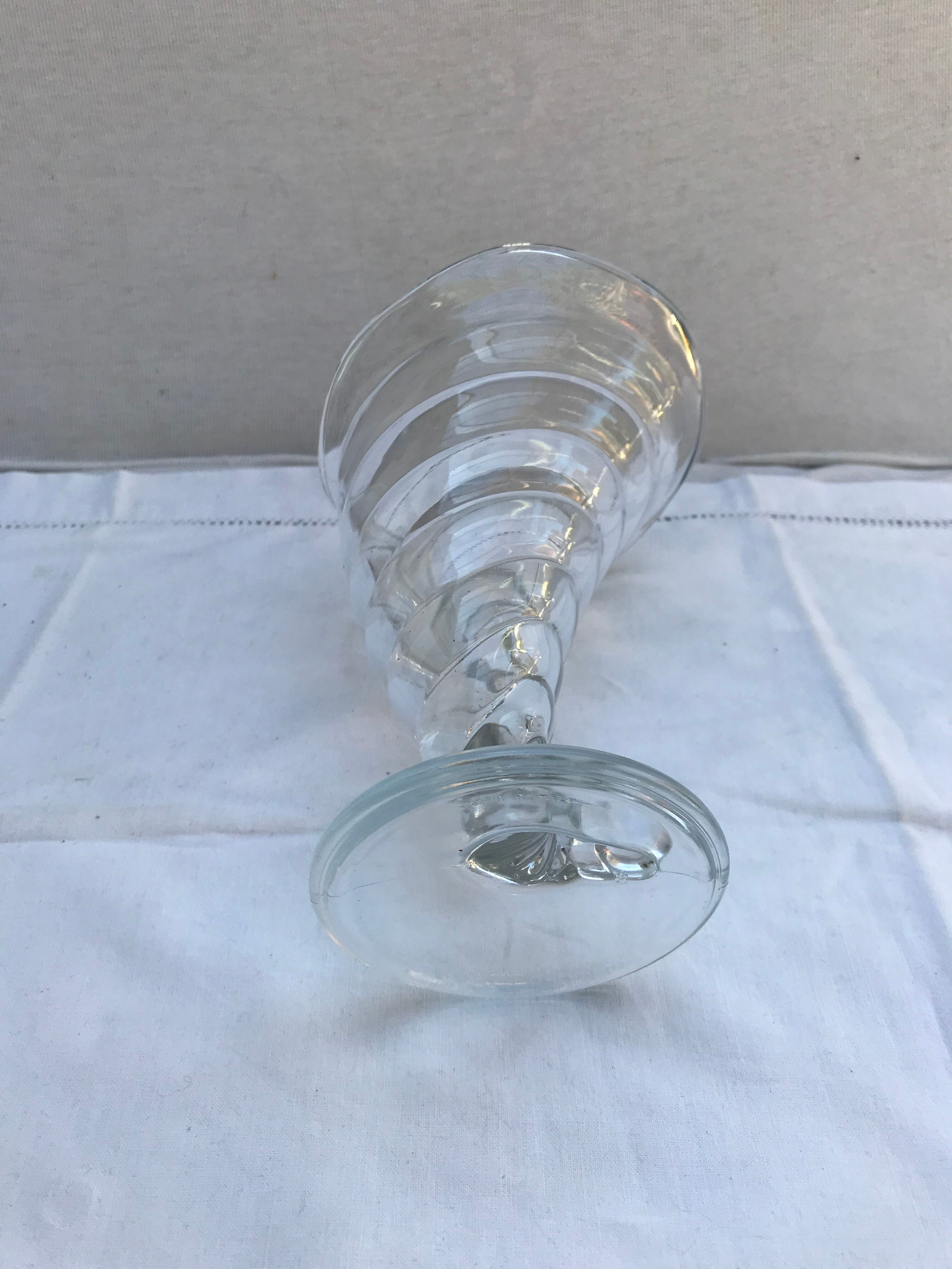 Ancient wine ox abondance Bormioli Rocco moulded glass made in italy vintage