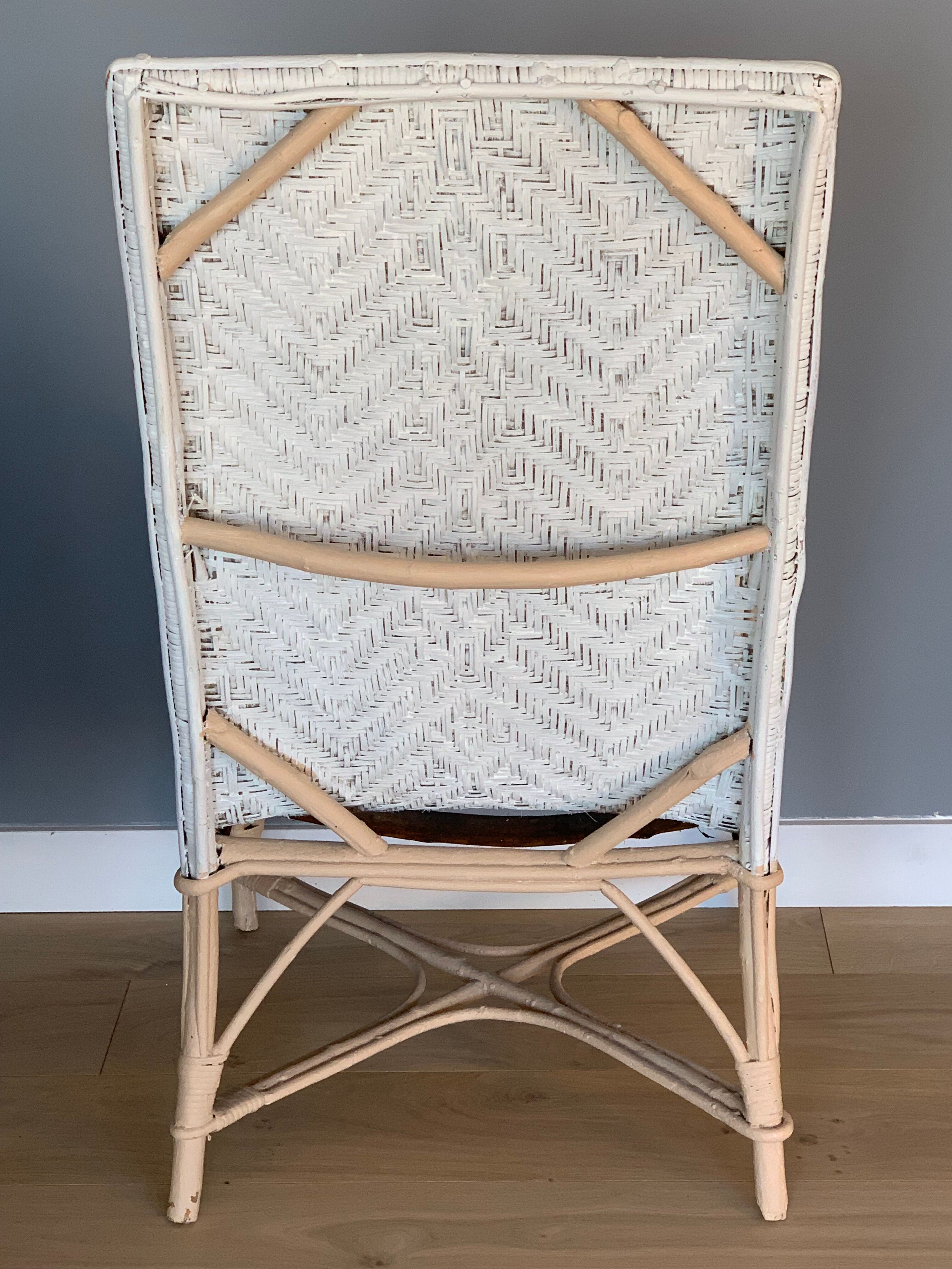 Fauteuil en osier années 40