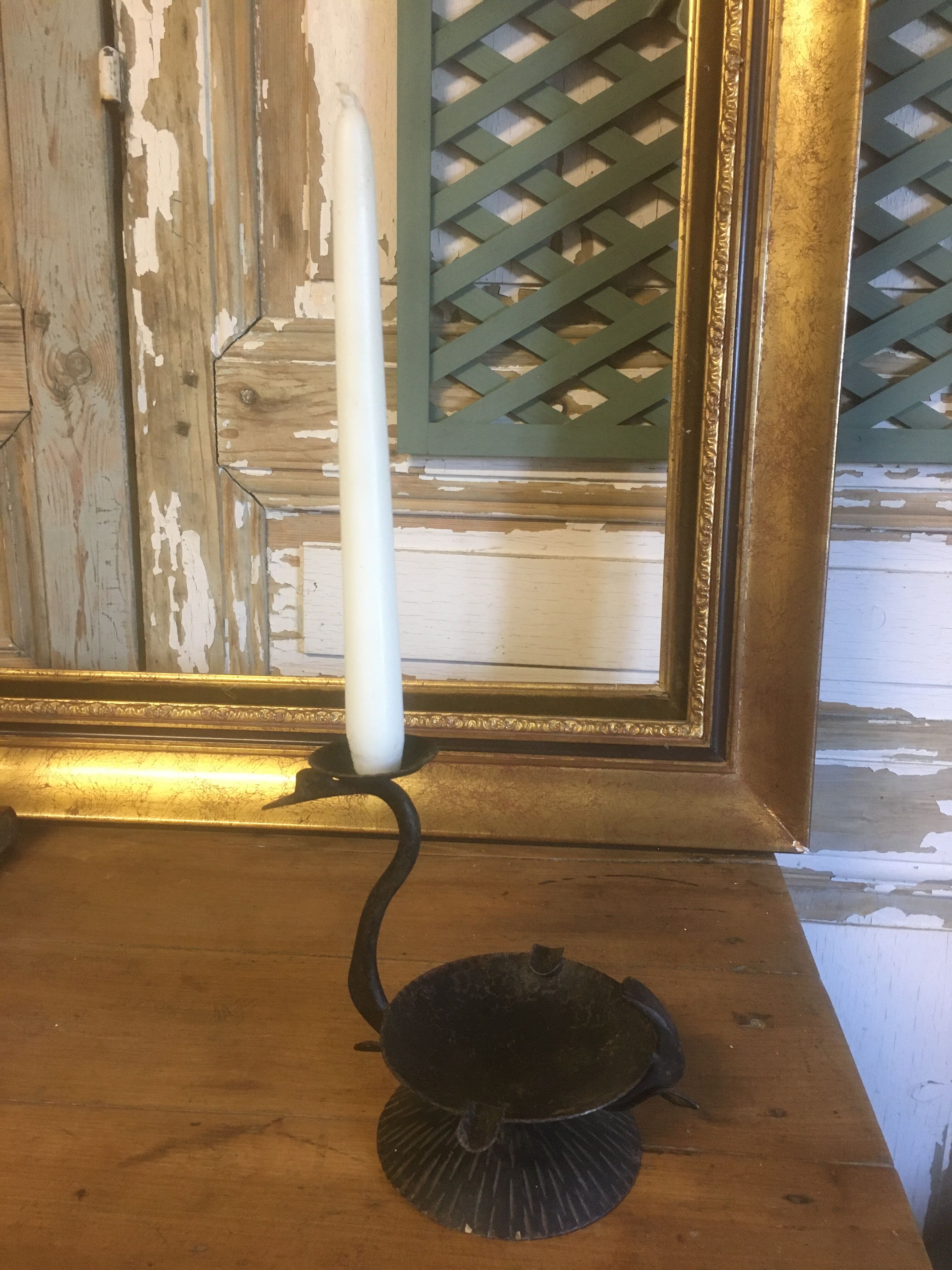 Cendrier en métal (et porte bougie)
