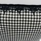 Square cushion, cover and insert, black and white. Model "Tatiana".
