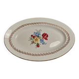 Sarreguemines oval dish early 20th century