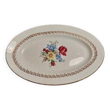 Sarreguemines oval dish early 20th century