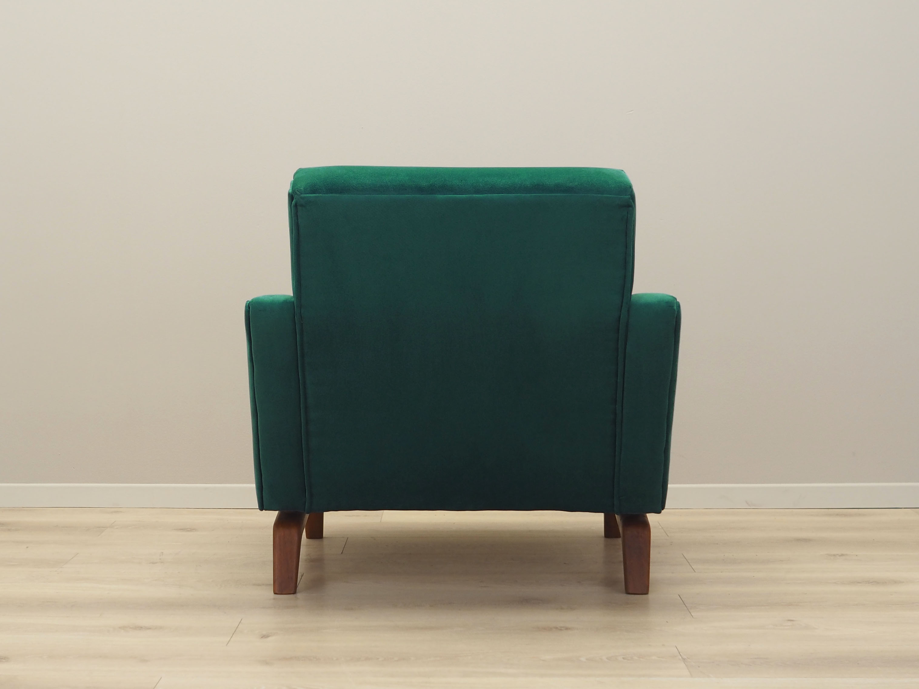 Fauteuil vert, design danois, années 1970, fabriqué au Danemark