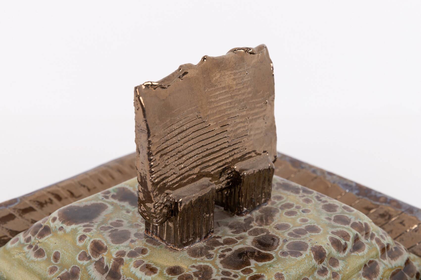 Unique glazed ceramic bowl, Sicily 1990’s