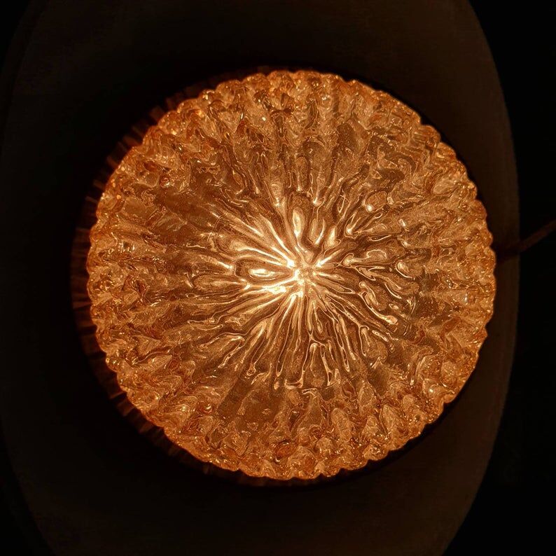 Vintage 70s glass ceiling light