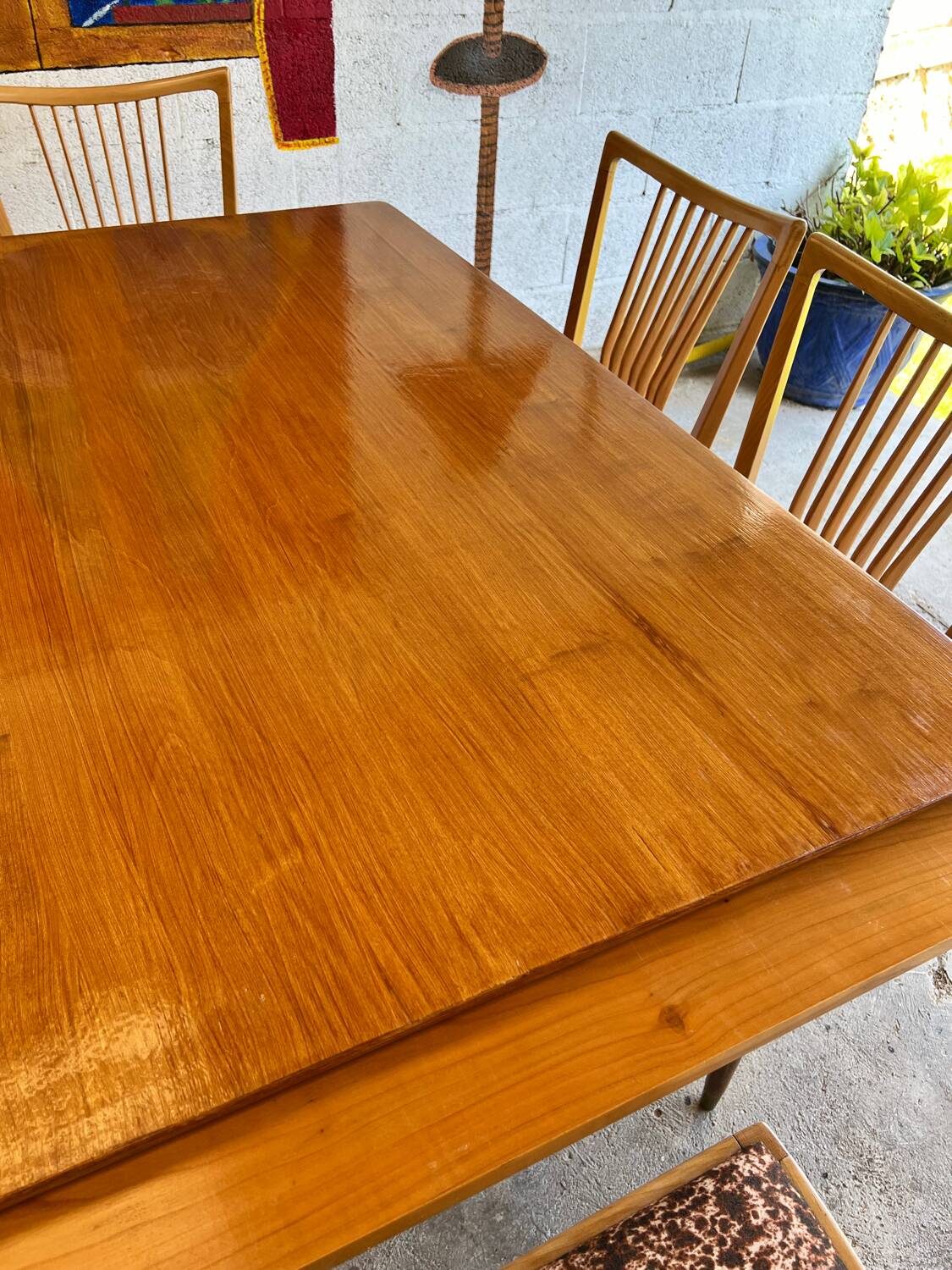 Vintage Scandinavian wooden table