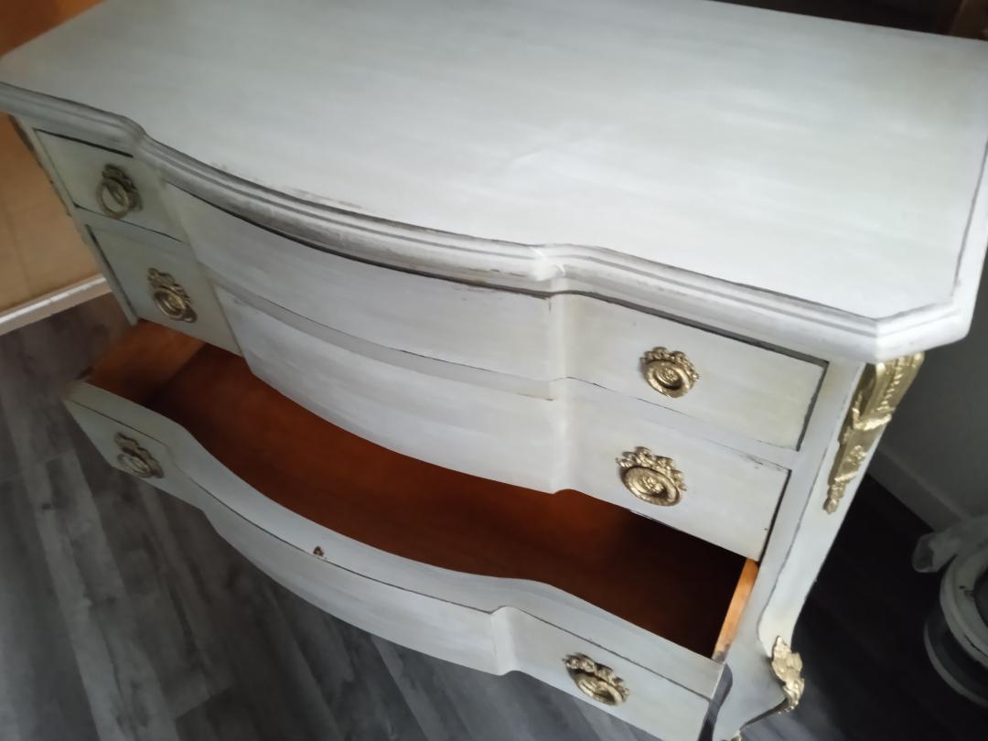 Louis Philippe style patinated chest of drawers