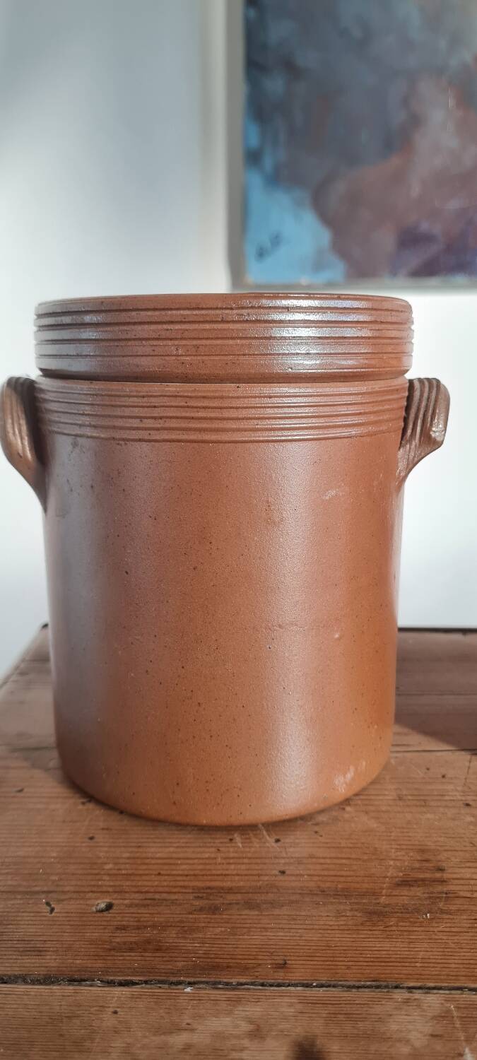 Set of 4 stoneware grease pots