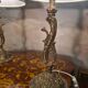 Pair of bronze bedside lamps in Rococo style 42x24, electrical working, very pretty.