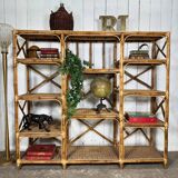 Bamboo and rattan shelf