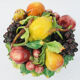 Corbeille de fruits en faïence