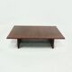 Large Bamboo and Wood Coffee Table Attributed to Axel Vervoordt 1980s