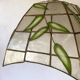 Pendant lamp in mother-of-pearl and brass with bamboo decor