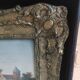 Peinture originale antique.Huile sur bois.