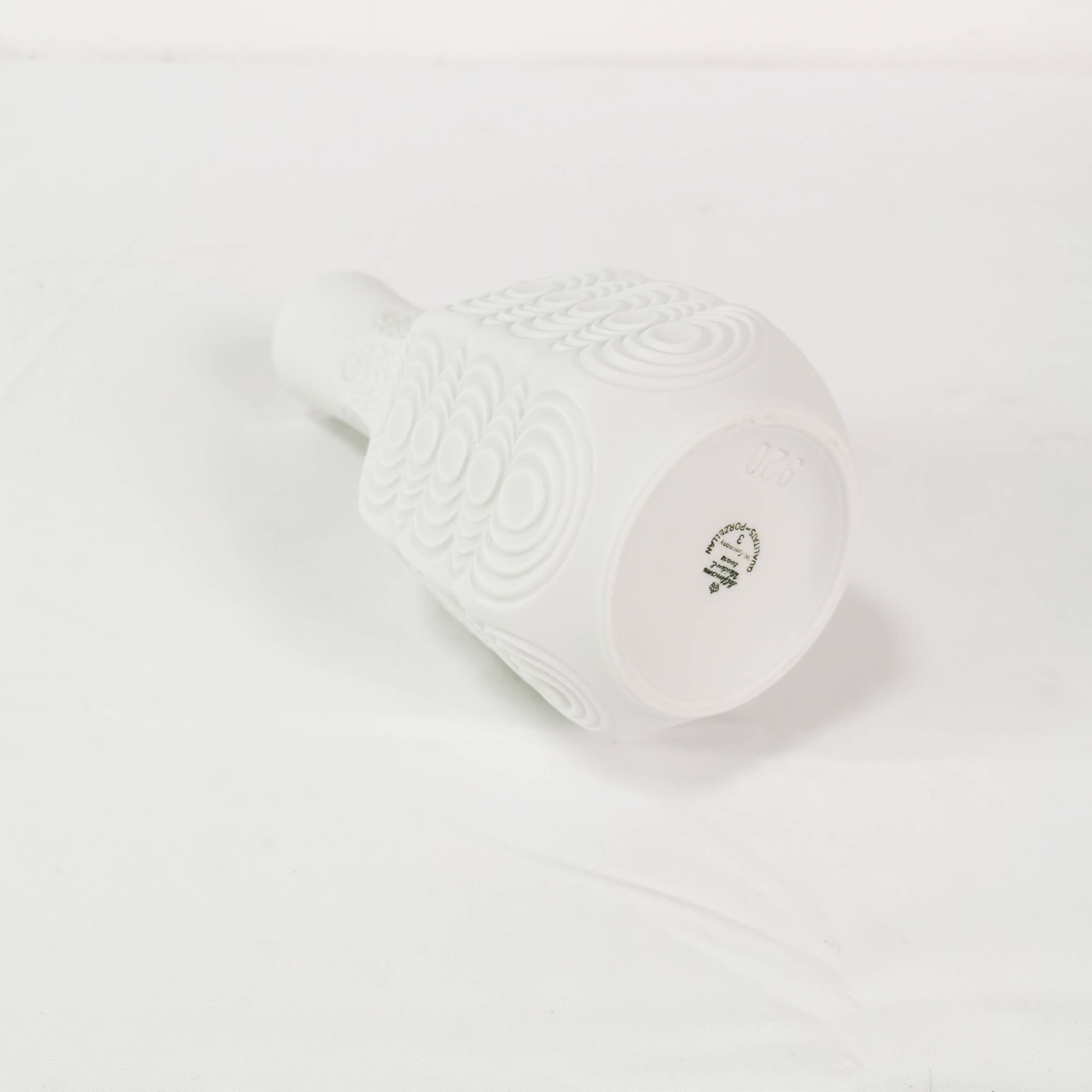 Op Art biscuit vase, Seltmann Weiden, Germany, 1960s.