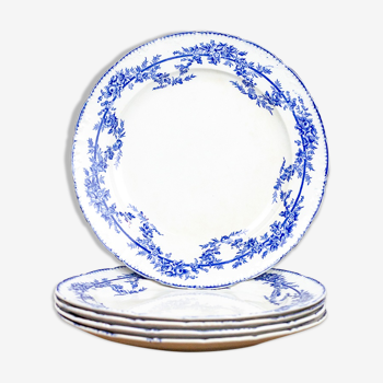 5 assiettes faïence anglaise Cauldon pour le Grand Dépôt