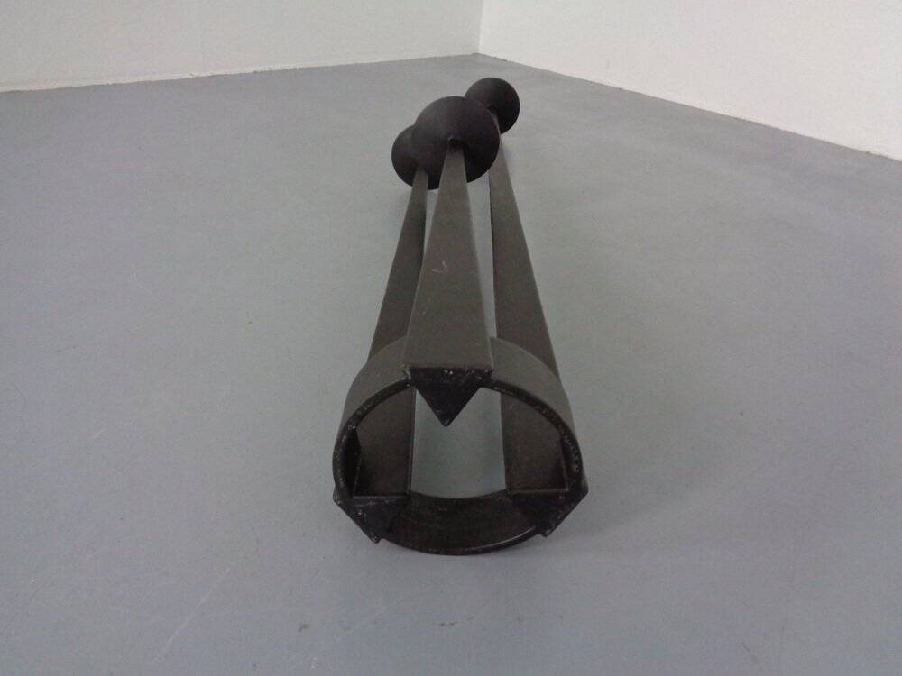 Large Brutalist Iron Candleholder, 1960s