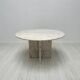 ‘70s Unique Large Round Vintage Marble Dining Table