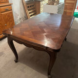 Large extendable dining table in Louis XV style – marquetry