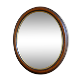 Oval wooden frame and gilded painted