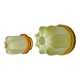 Pair of "cocoon" wall lights, resin and pine, Italy, 1970