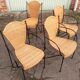4 armrests wrought iron rattan