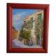 Painting view of southern village oil on canvas signed