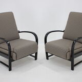 1940s Pair of Kropacek Kozelka Adjustable Armchairs,Czechoslovakia