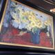 Signed painting by Idka Cohen, oil on canvas, still life with flowers, year
