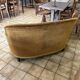 Mustard velvet toad stool bench