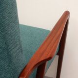 1960s armchair high back in teak, restored
