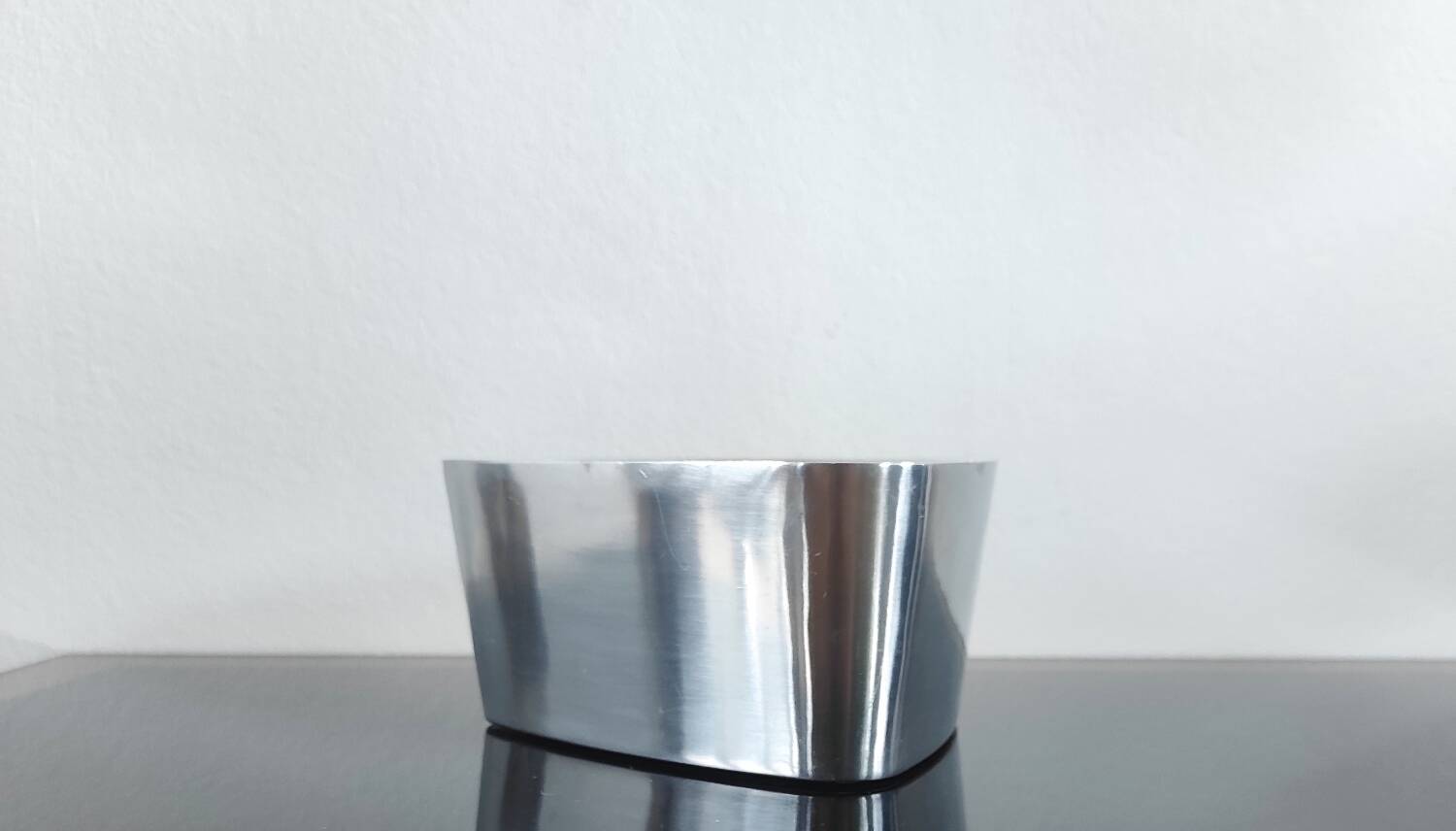 Large Candle Holder / Vintage Photophore IKEA Brushed Aluminium 90s