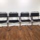 Set 4 chroom buisstoelen