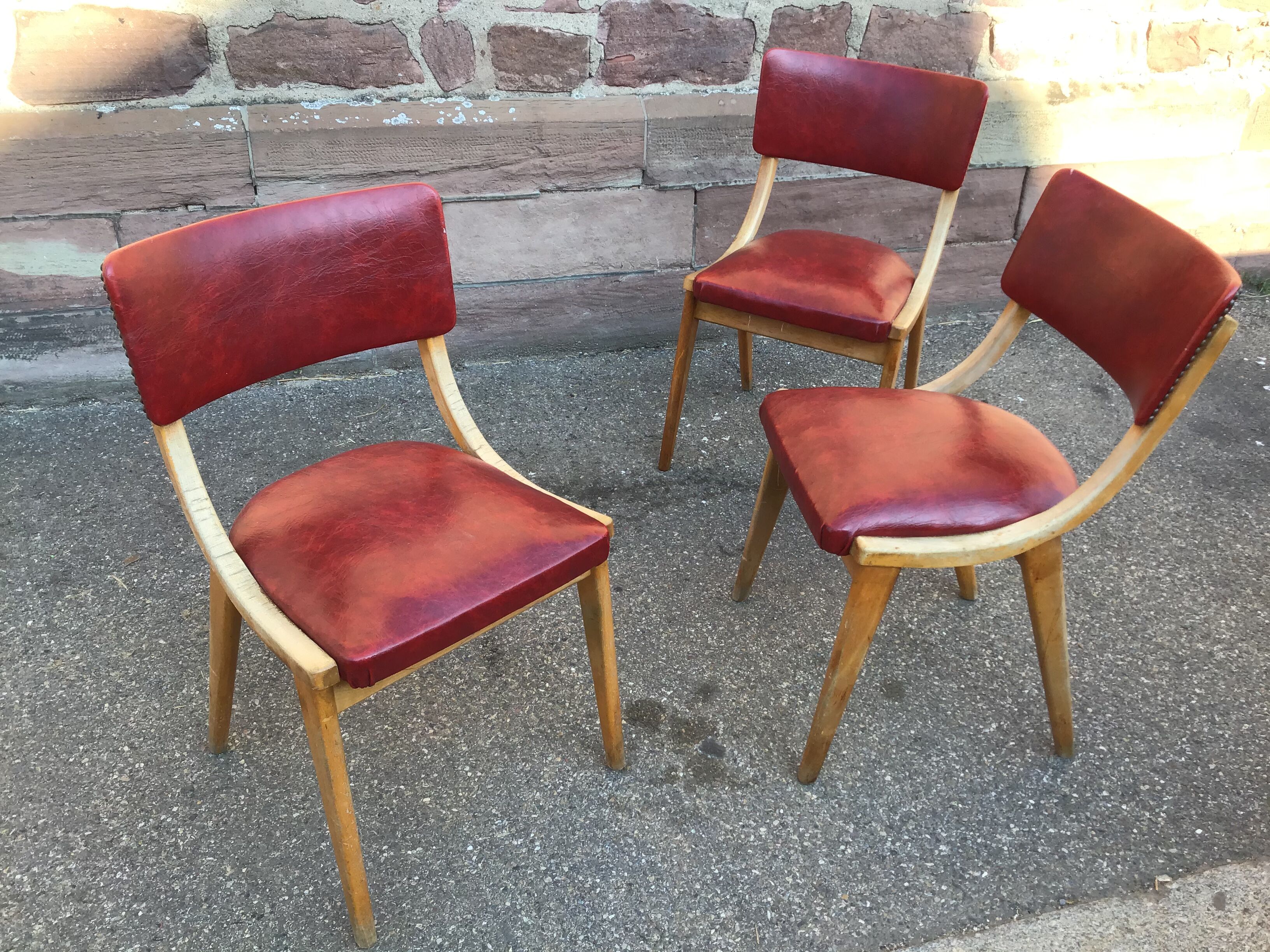 Set of 3 Scandinavian chairs 1960