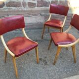 Set of 3 Scandinavian chairs 1960