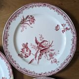 Three Fontanges Sarreguemines flat plates
