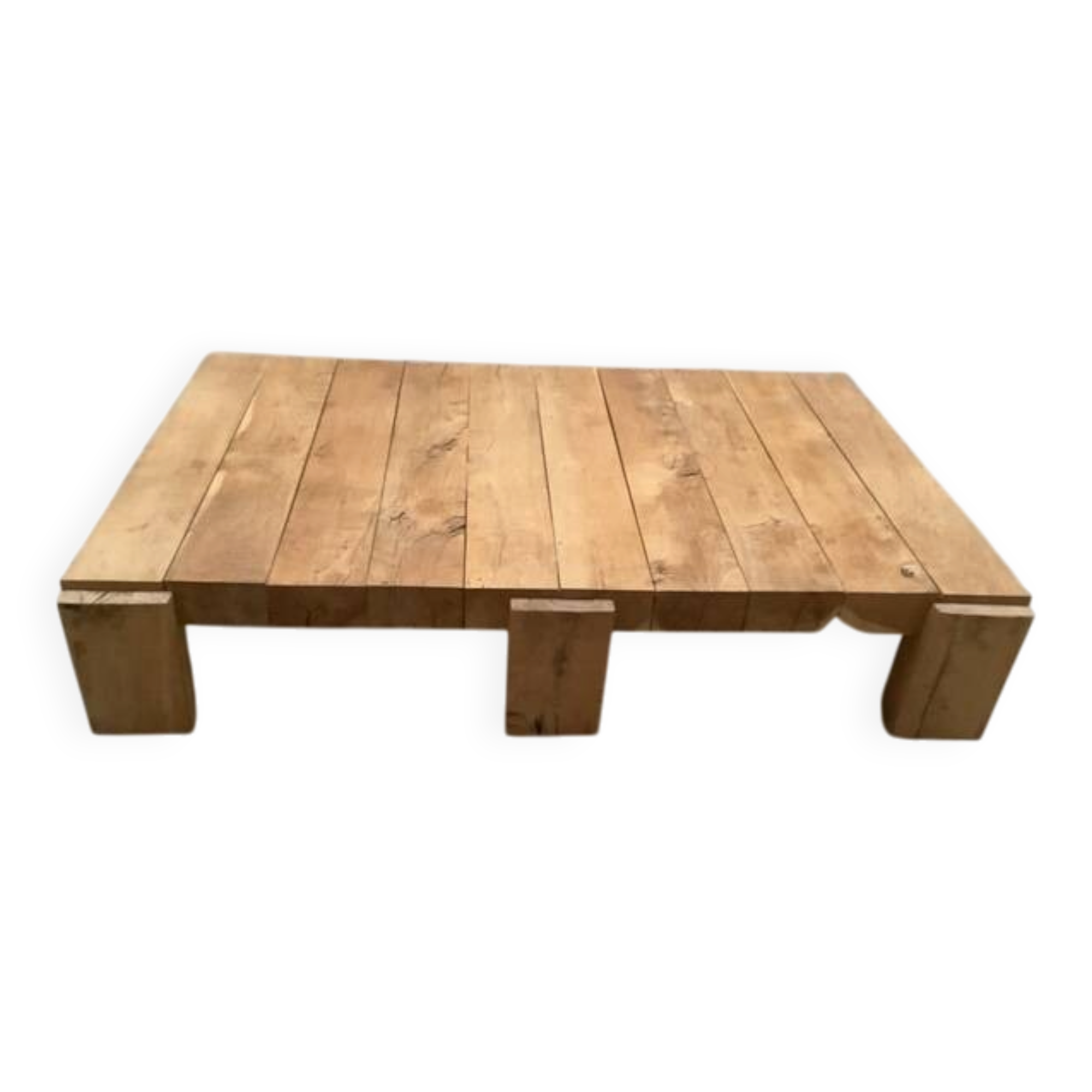 Solid oak coffee table, custom-made.