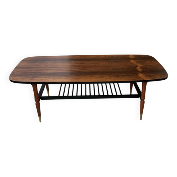 Table basse style scandinave 2 niveaux années 60